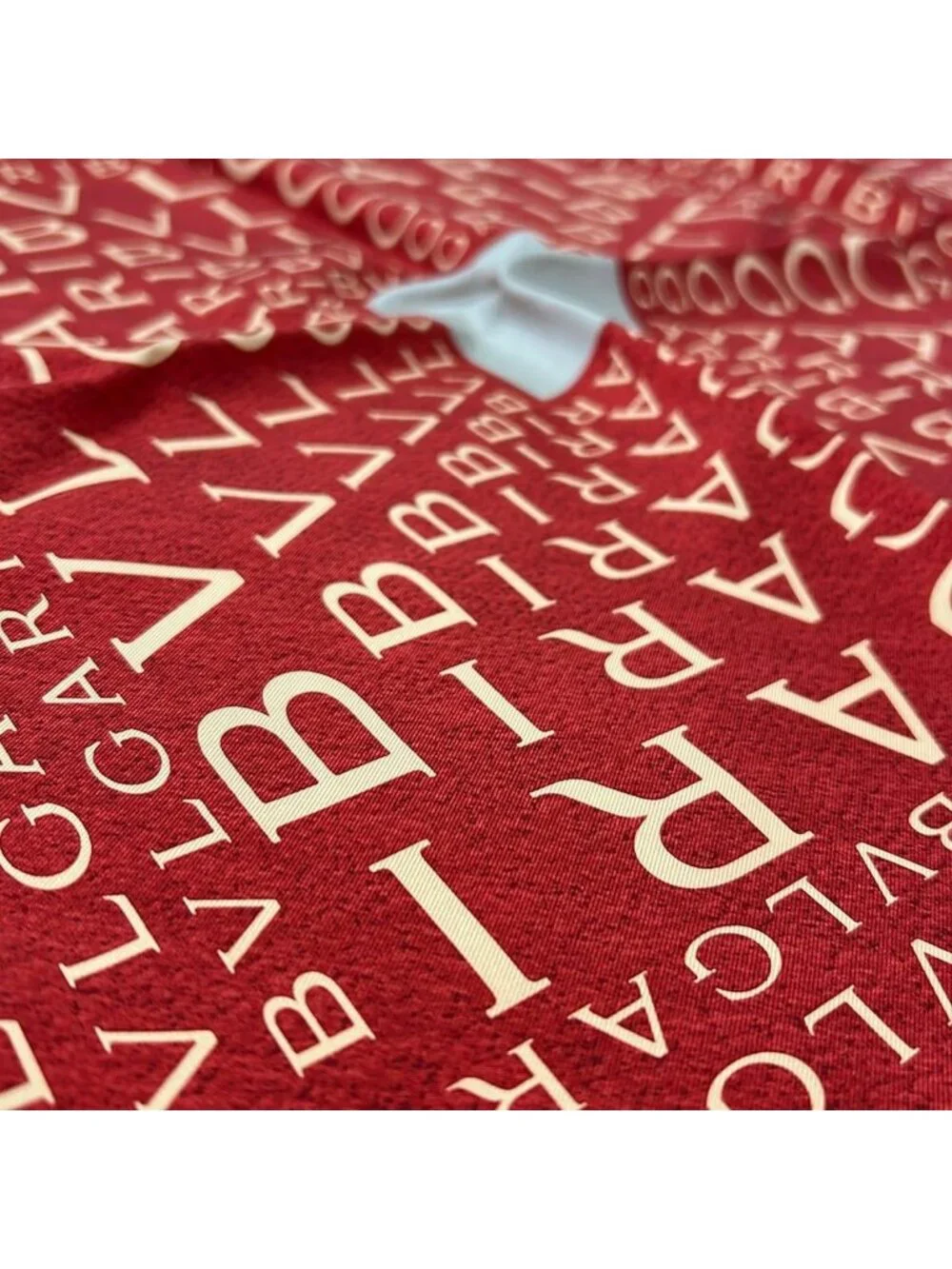 Bvlgari Scarf Red Beige